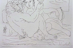 Pablo Picasso - Minotaure une coupe a la main et jeune femme (17 de mayo de 1933)