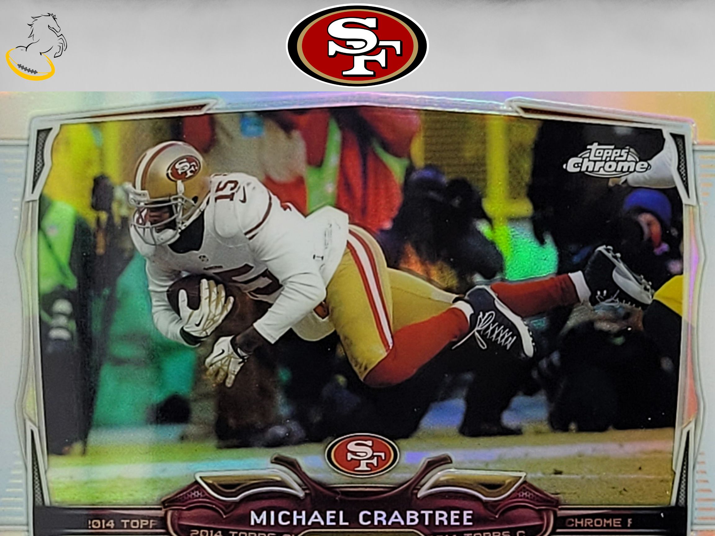 2014 Topps Chrome Michael Crabtree Silver Refractor