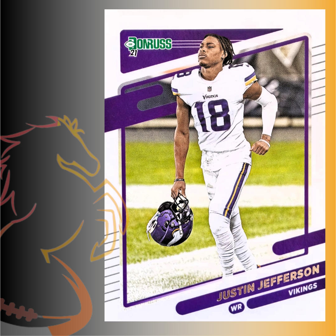 2021 Panini Donruss Justin Jefferson No helmet Variation