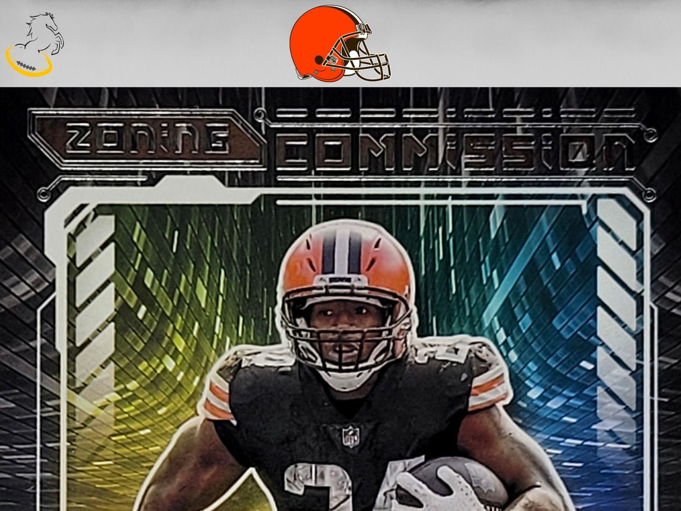 2021 Panini Playbook Nick Chubb Zoning Commission