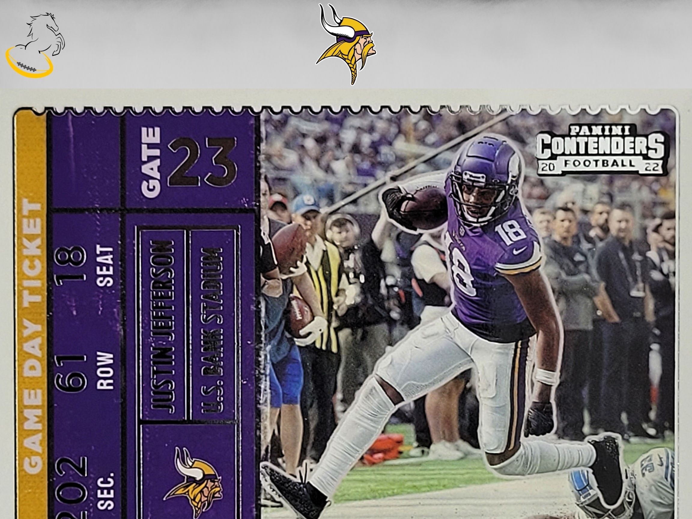 2022 Panini Contenders Justin Jefferson Game Day Ticket