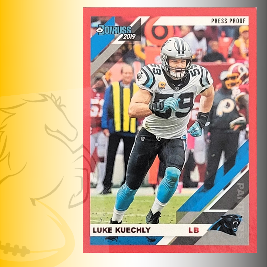 2019 Panini Donruss Luke Kuechly Press Proof Red