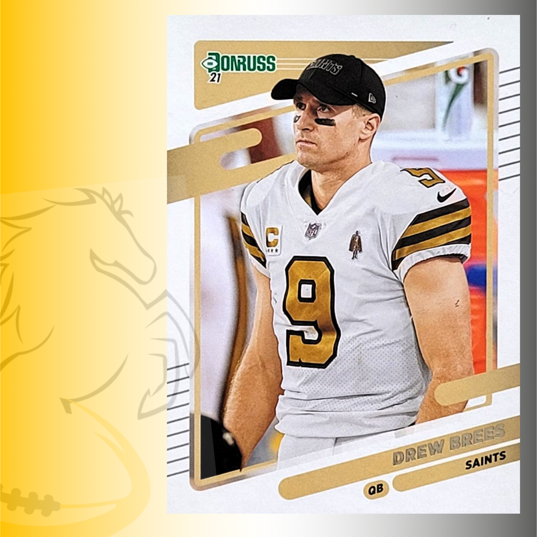 2021 Panini Donruss Drew Brees No helmet Variation