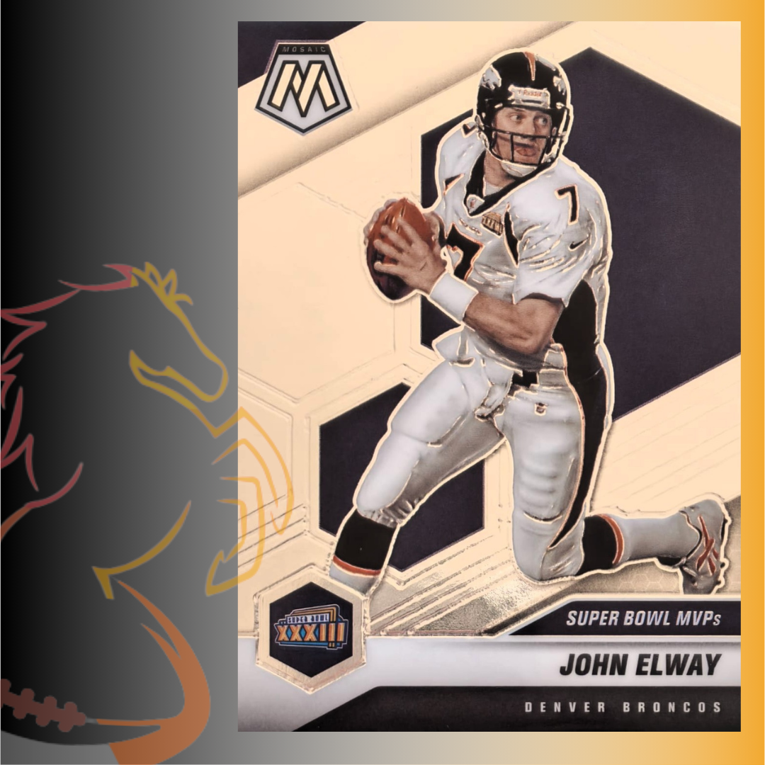 2021 Panini Mosaic John Elway Super Bowl MVPs Super Bowl XXXIII
