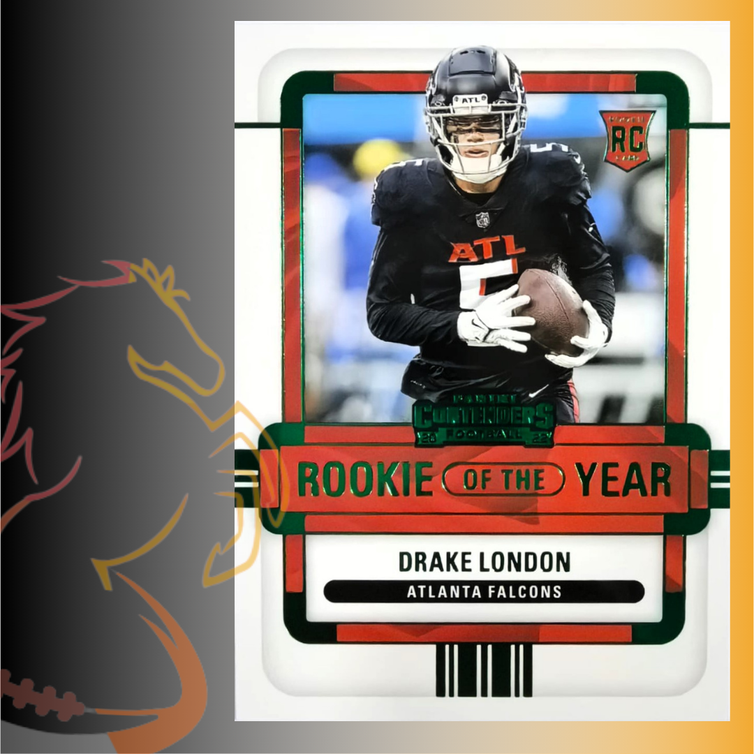 2022 Panini Contenders Drake London Rookie of the Year Green Parallel