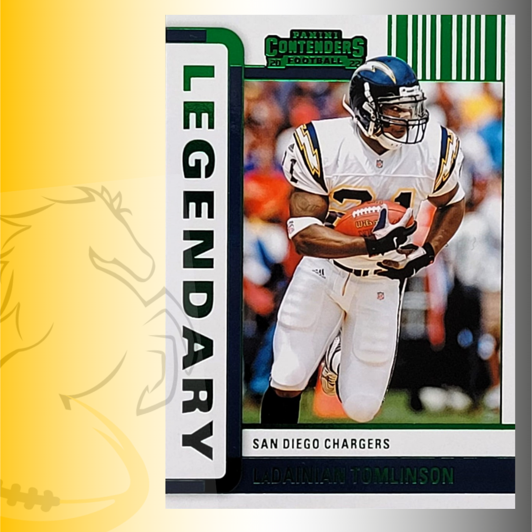 2022 Panini Contenders LaDainian Tomlinson Legendary Contenders Green Parallel