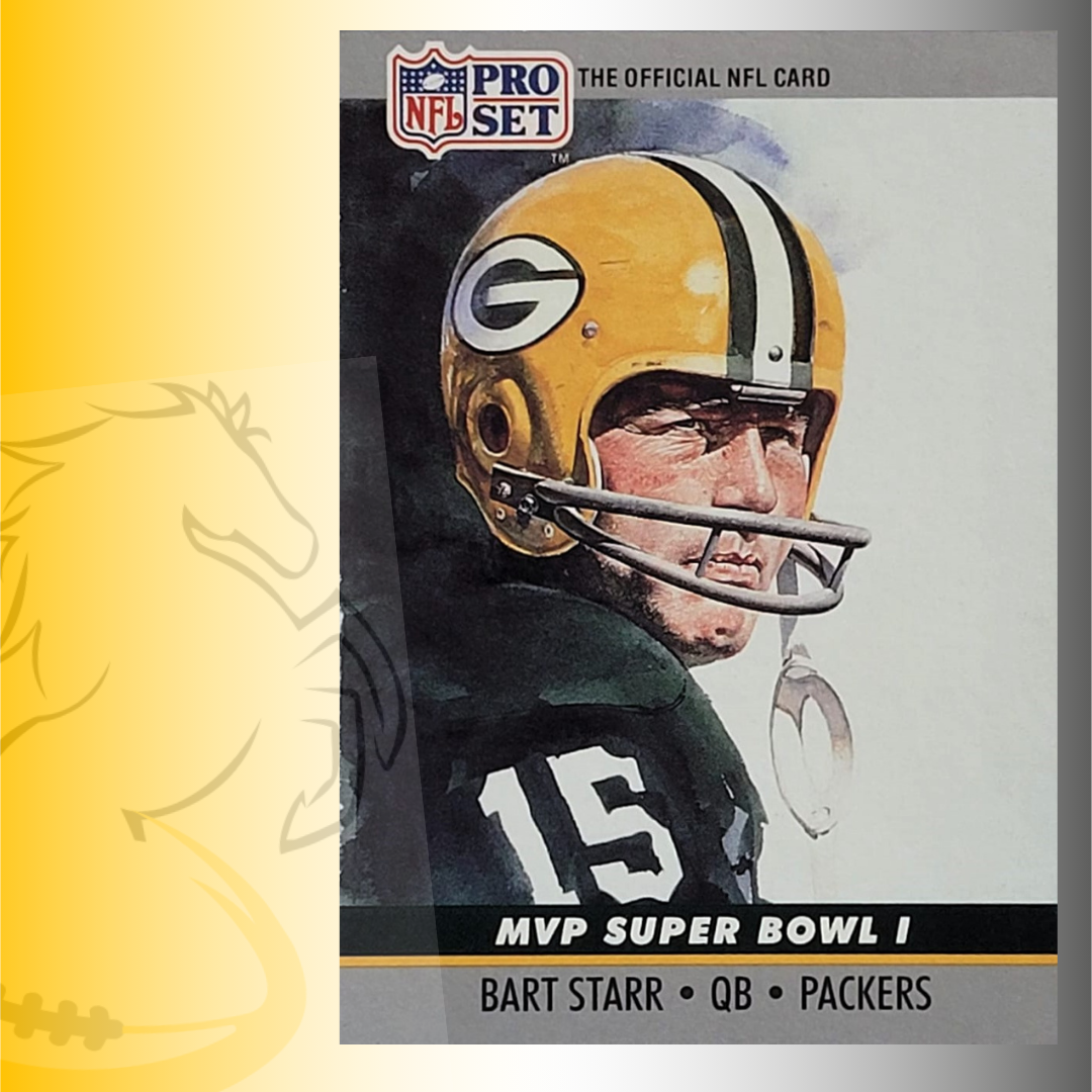 1990 Pro Set MVP Collectible Bart Starr MVP Super Bowl I