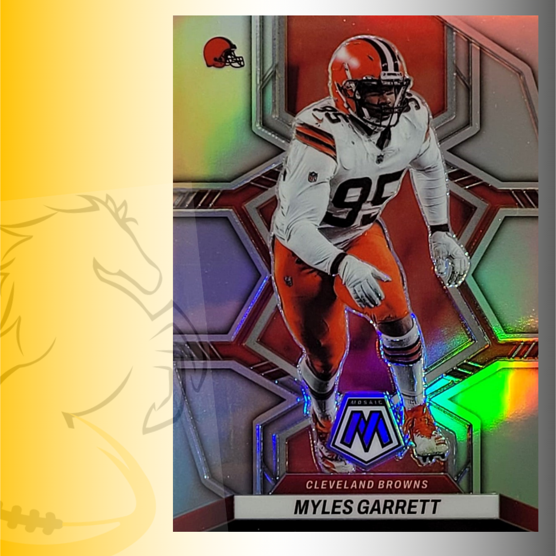 2020 Panini Mosaic Myles Garrett Silver Prizm