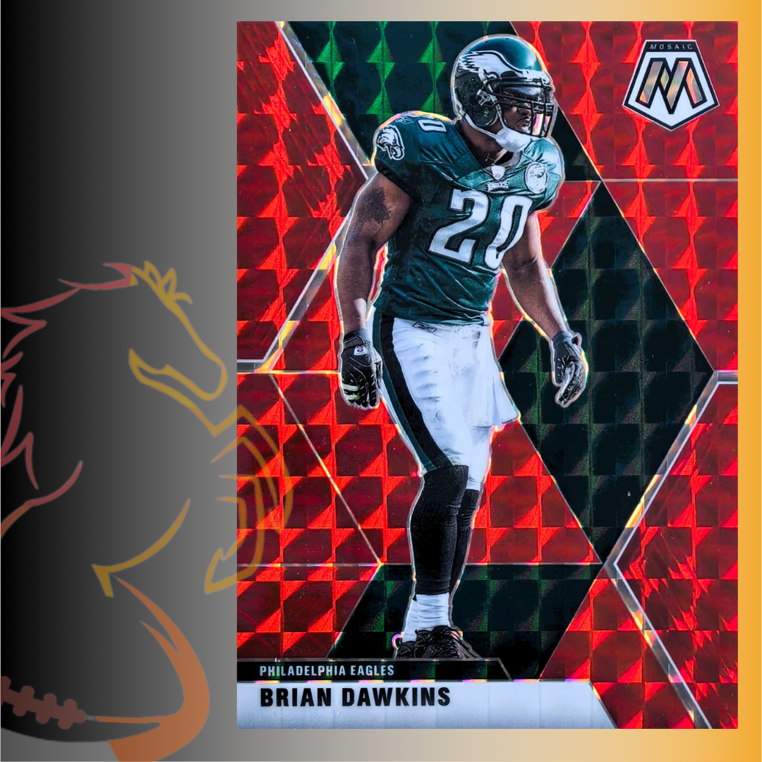 2020 Panini Mosaic Brian Dawkins Red Reactive Prizm