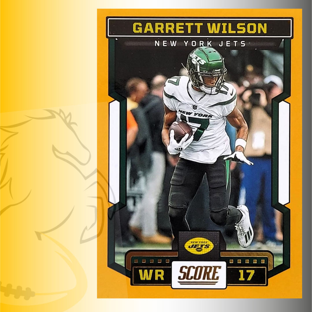 2023 Panini Score Garrett Wilson Yellow Parallel