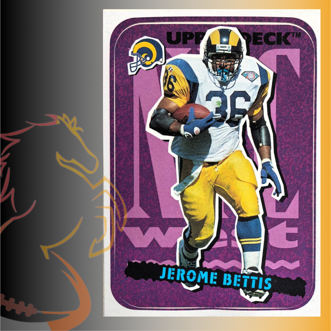 1995 Upper Deck Stick-ums Jerome Bettis NFC West Checklist Sticker