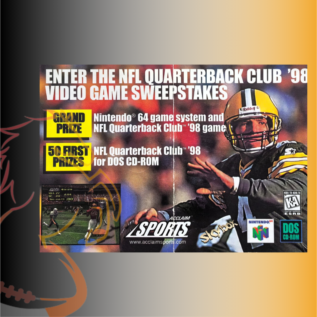 1998 SkyBox  Brett Favre NFL Quarterback Club ´98 Promo
