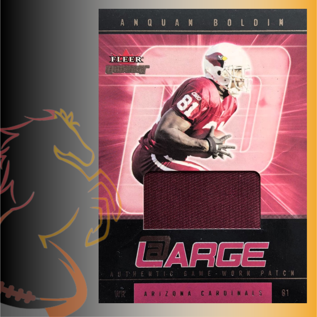2004 Fleer Genuine Anquan Boldin Large Jersey Card Black / 35
