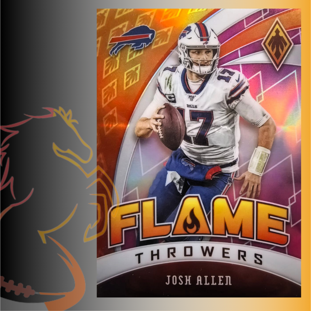 2020 Panini Phoenix Josh Allen Flame Throwers Pink Prizm / 199