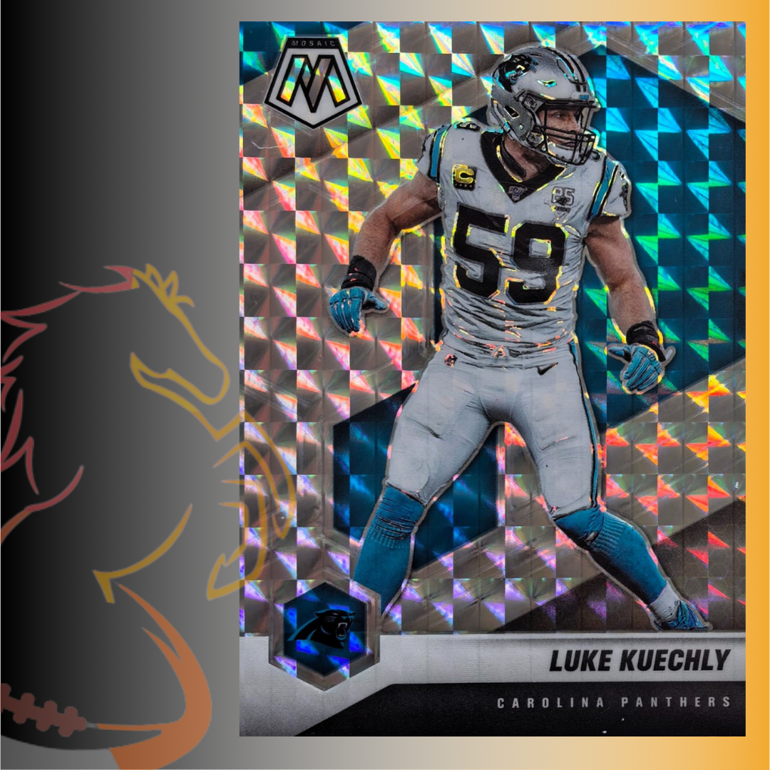 2021 Panini Mosaic Luke Kuechly Silver Mosaic Prizm