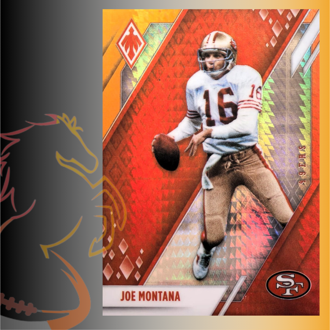 2021 Panini Phoenix Joe Montana Fire Burst