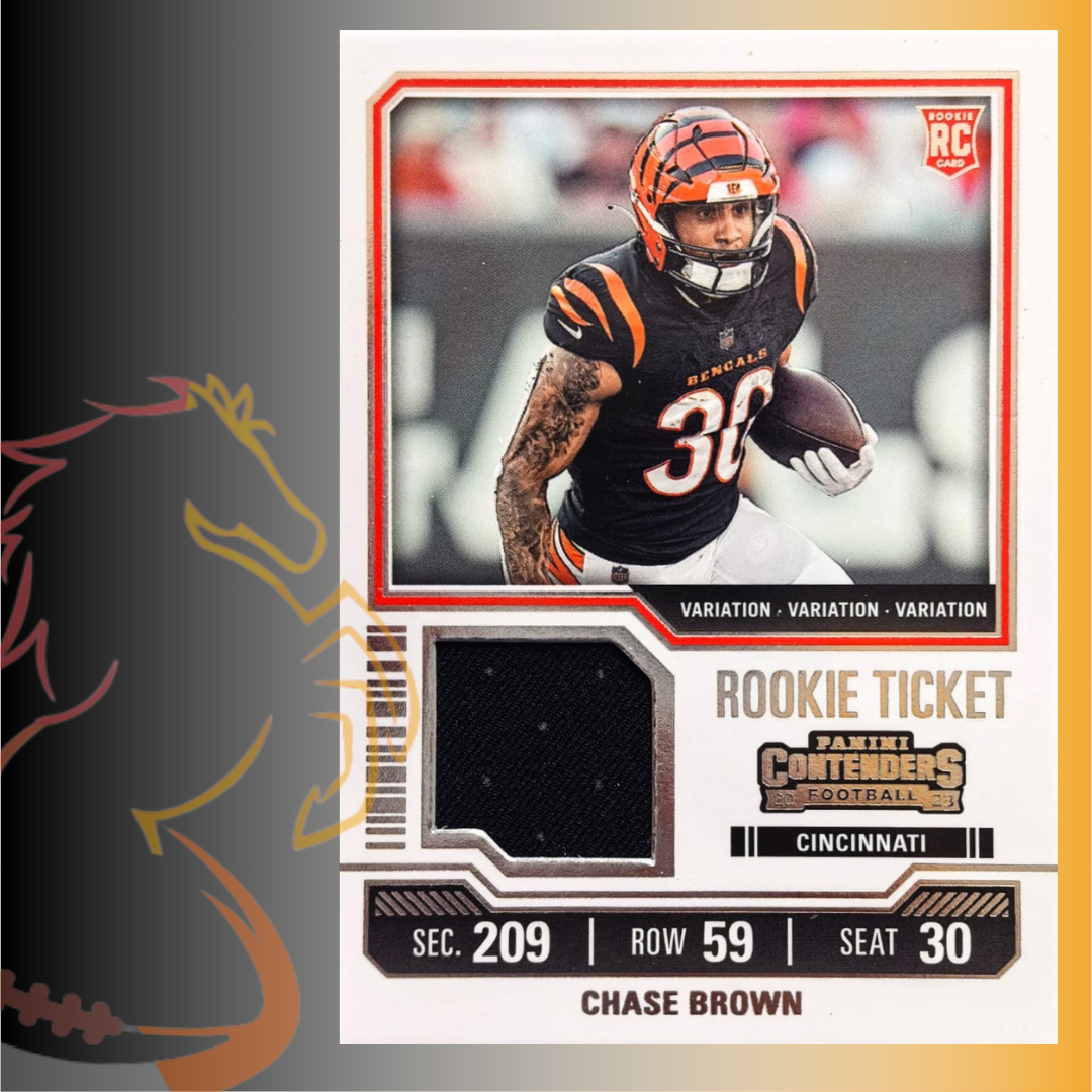 2023 Panini Contenders Chase Brown Rookie Ticket Variation