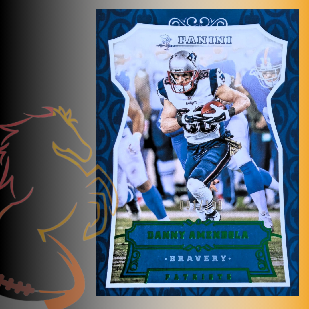 2016 Panini Danny Amendola Green Parallel Bravery / 199
