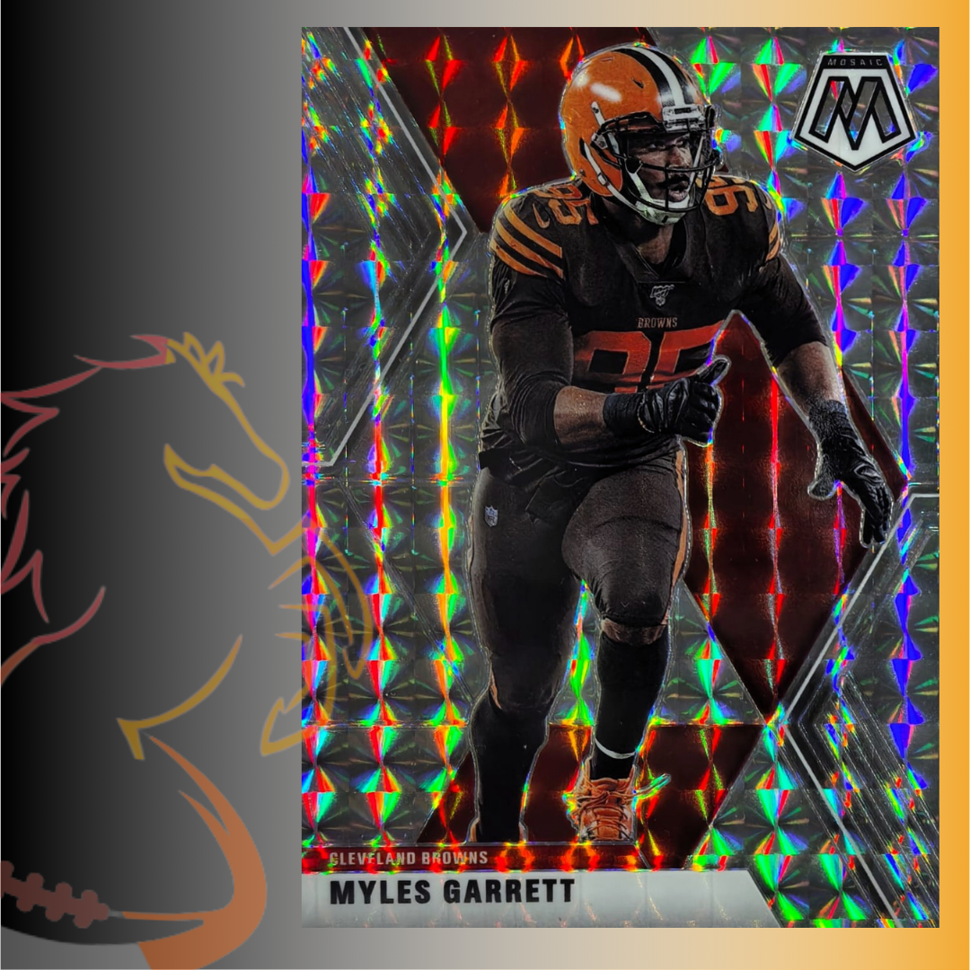 2020 Panini Mosaic Myles Garrett Silver Prizm
