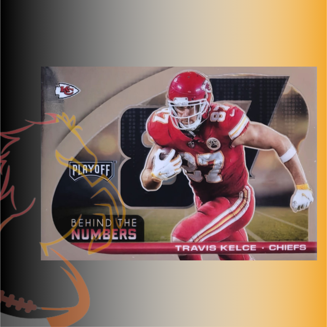2021 Panini Playoff Travis Kelce Behind the Numbers