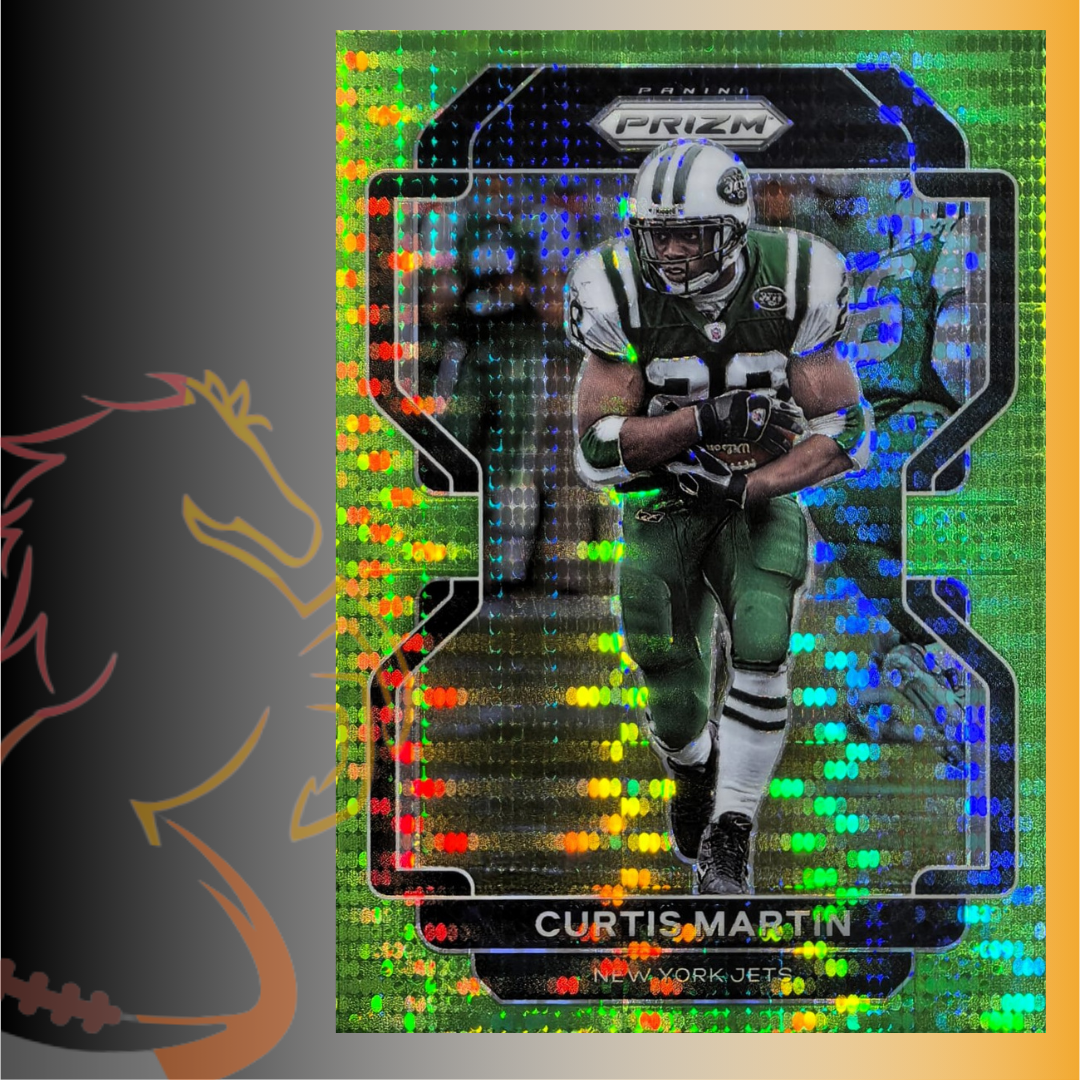 2021 Panini Prizm Curtis Martin Green Pulsar