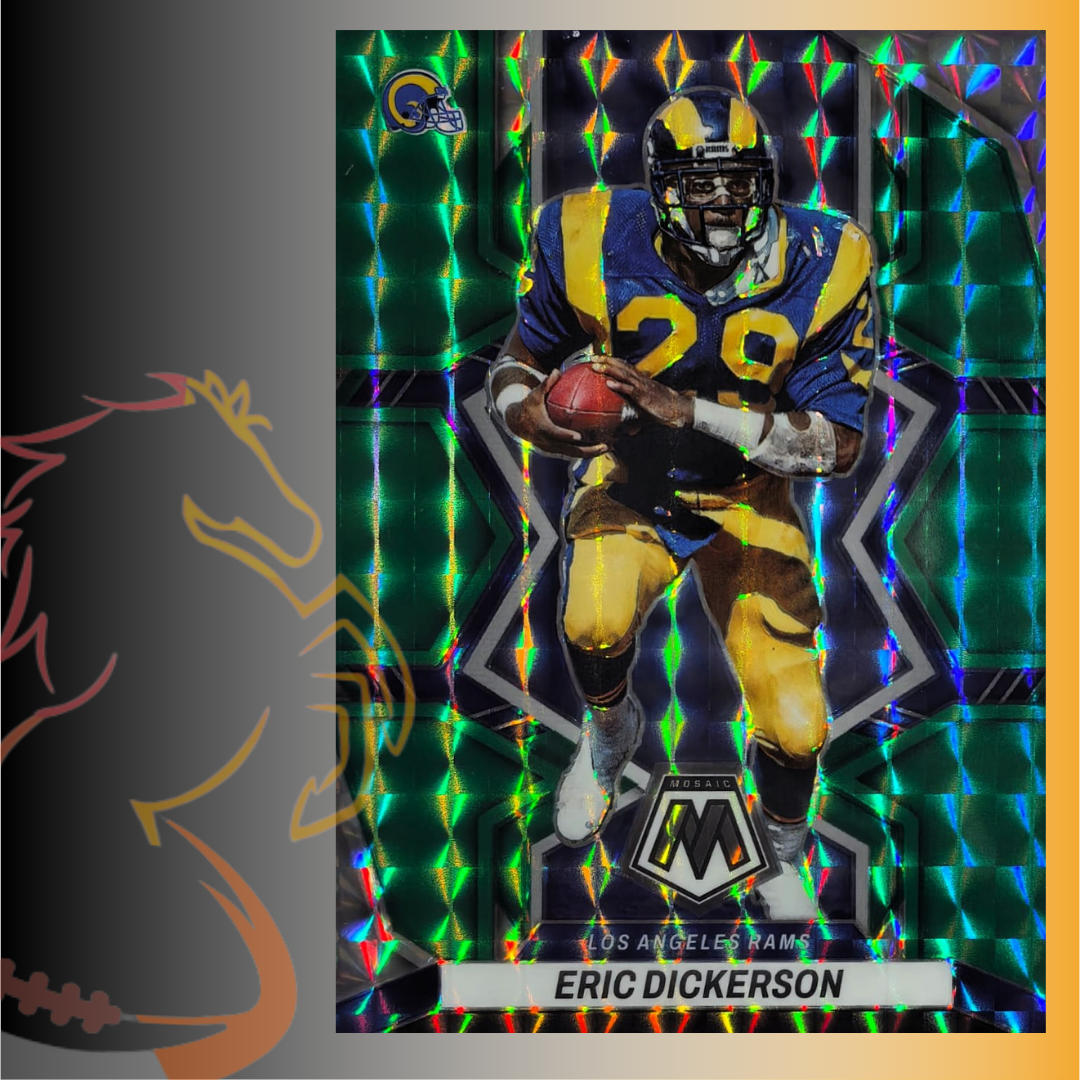 2022 Panini Mosaic Eric Dickerson Green Prizm