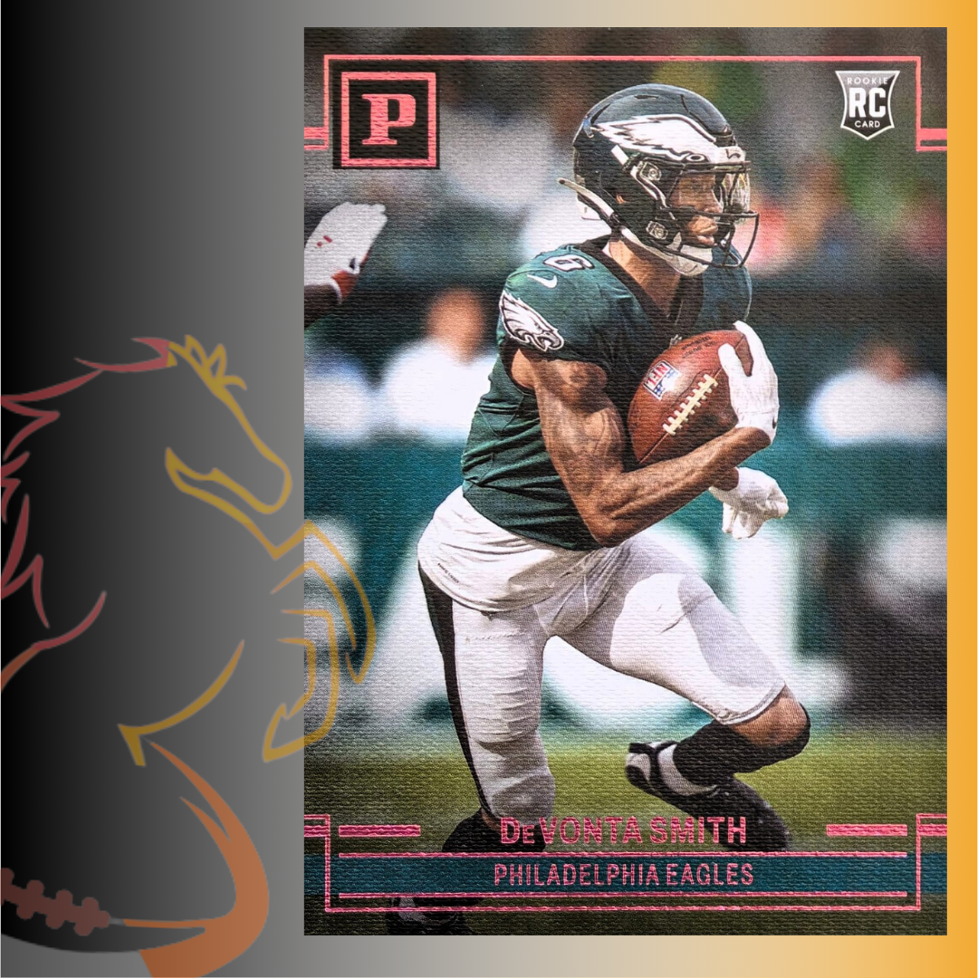 2021 Panini Chronicles Panini DeVonta Smith Pink Parallel Rookie Card