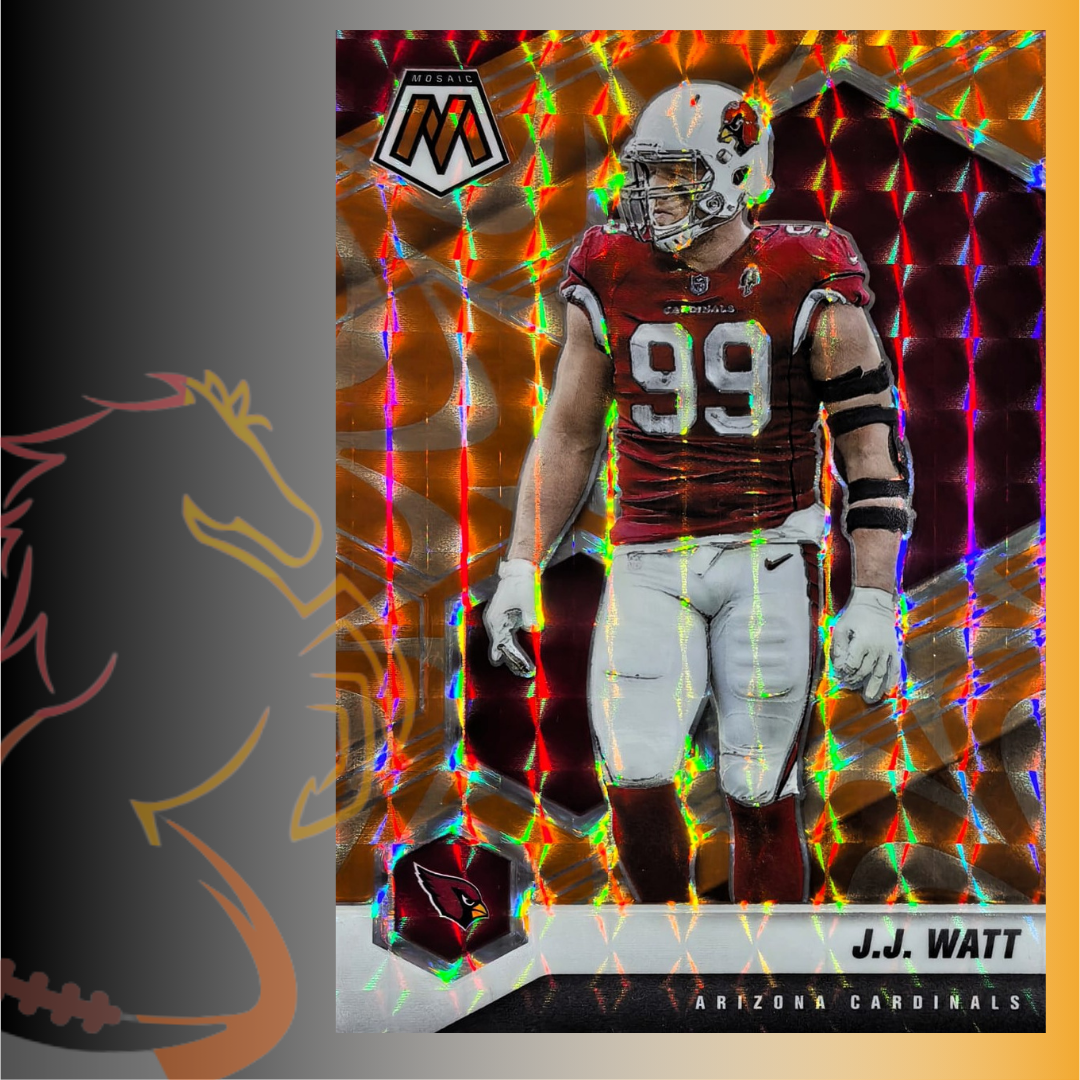 2021 Panini Mosaic J. J. Watt Orange Reactive Prizm