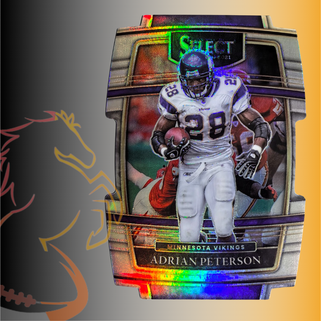 2021 Panini Select Adrian Peterson Concourse Silver Prizm Die Cut