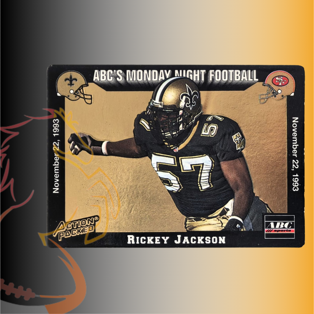 1993 Hi-PRO Action Packed Rickey Jackson ABC’s Monday Night Football