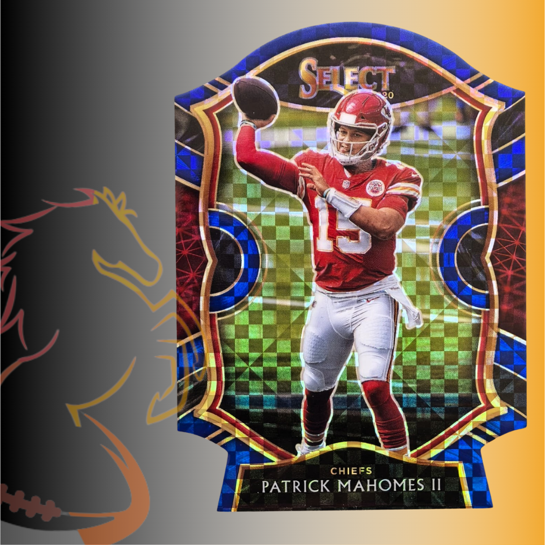 2020 Panini Select Patrick Mahomes II Concourse Blue Checkerboard Prizm