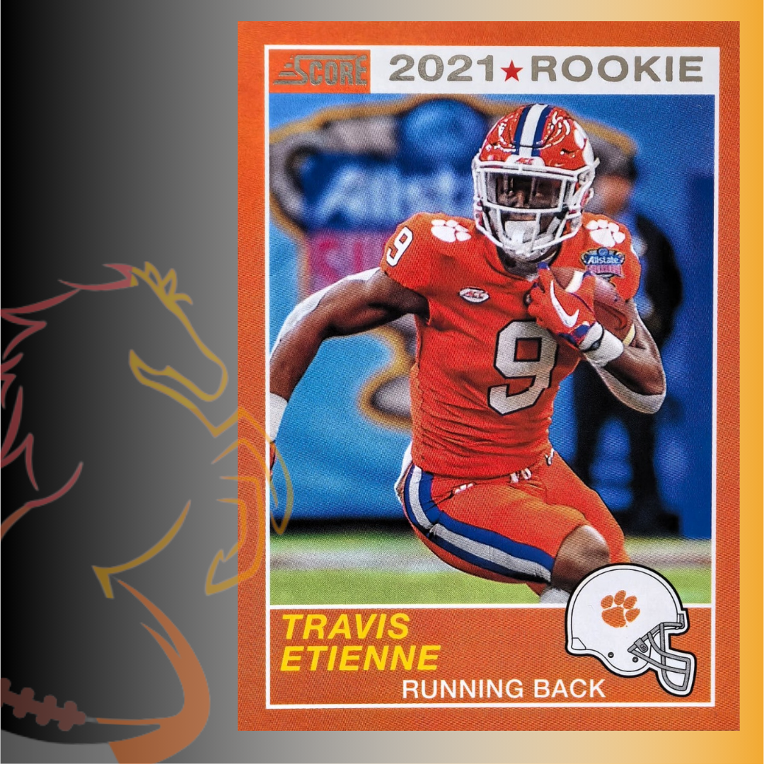 2021 Panini Chronicles Score Draft Picks Travis Etienne Jr. Score Draft Picks