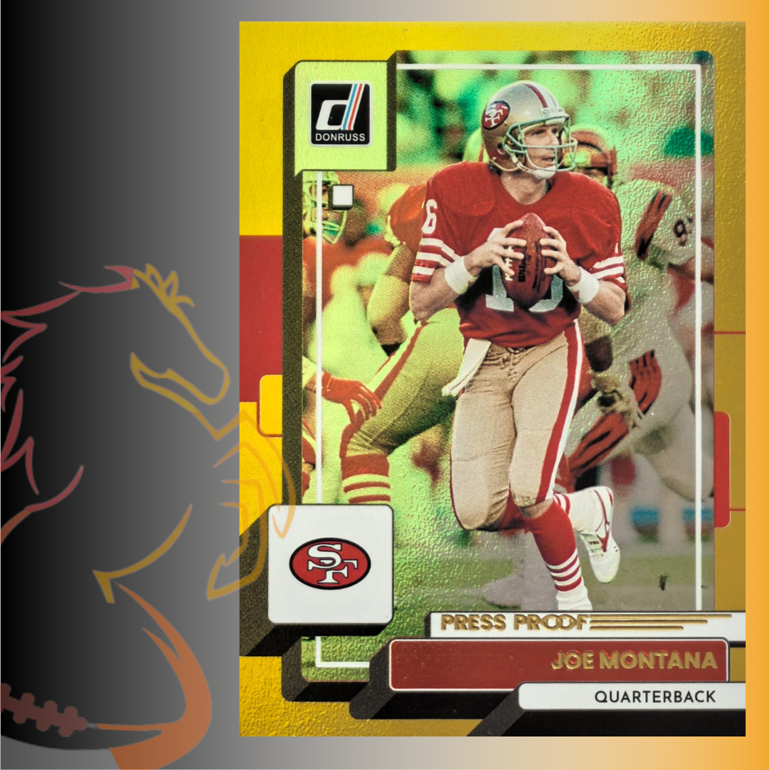 2022 Panini Donruss Joe Montana Gold Press Proof