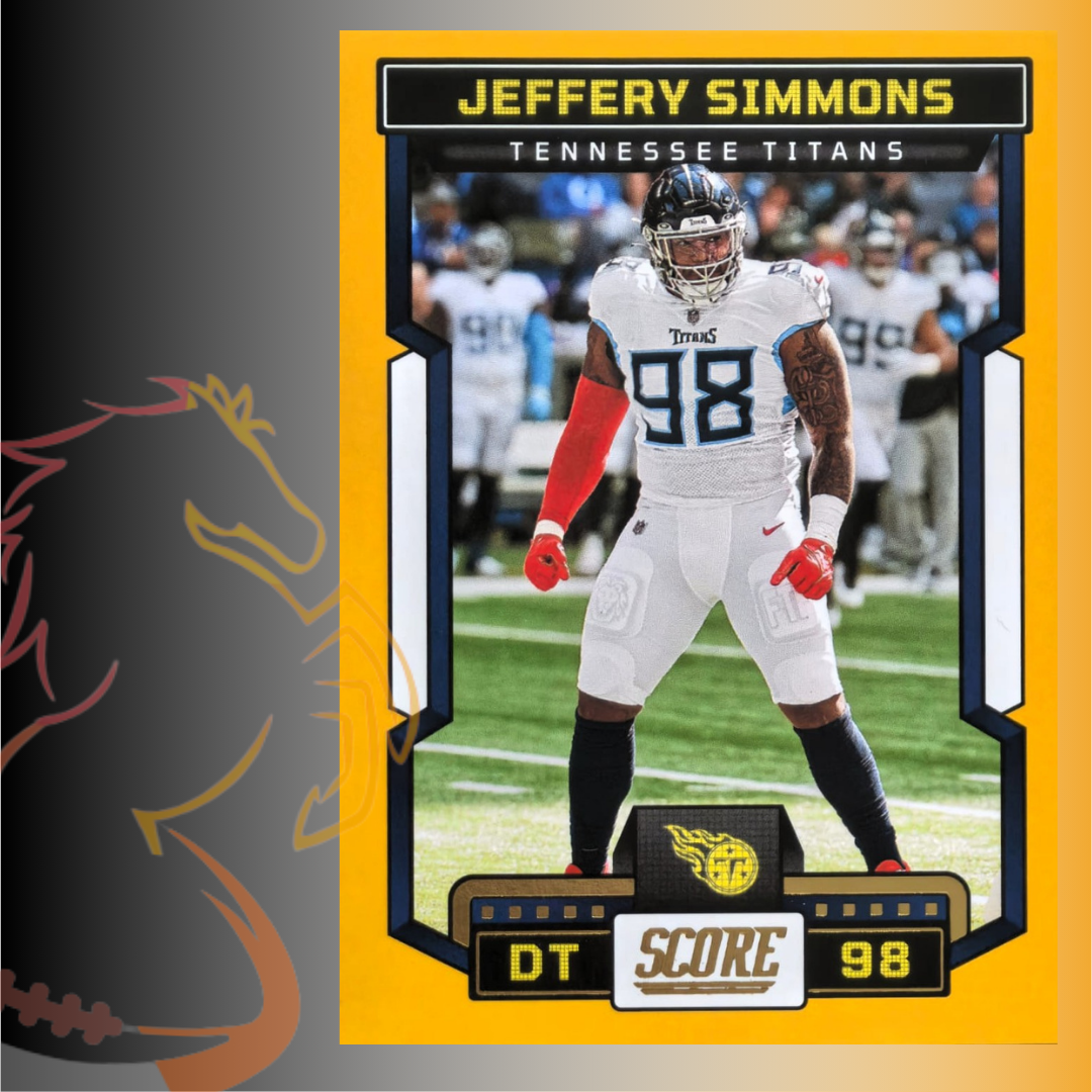 2023 Panini Score Jeffery Simmons Yellow Parallel