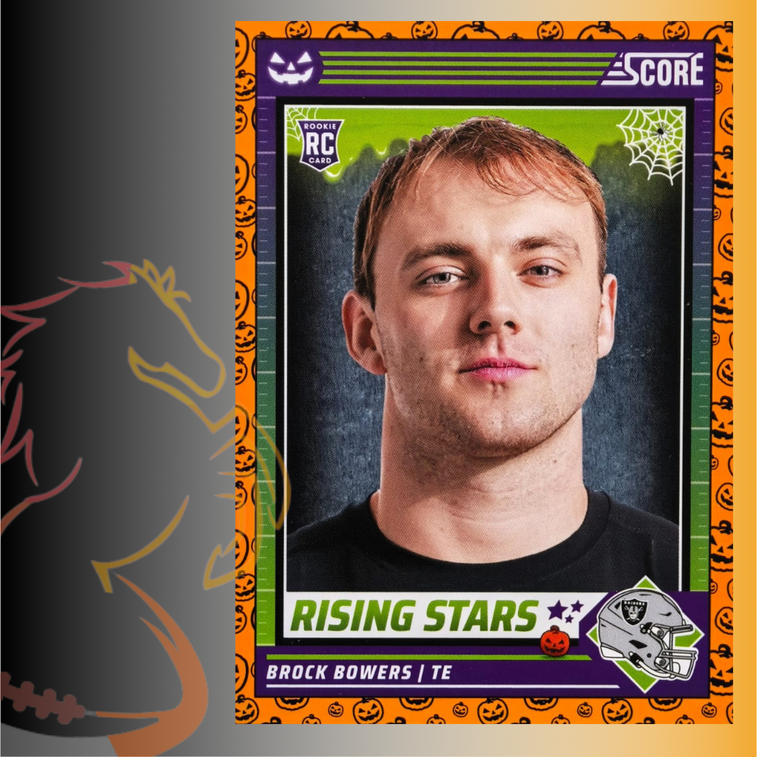 2024 Panini Score-A-Treat Brock Bowers Rising Stars Orange Pumpkins