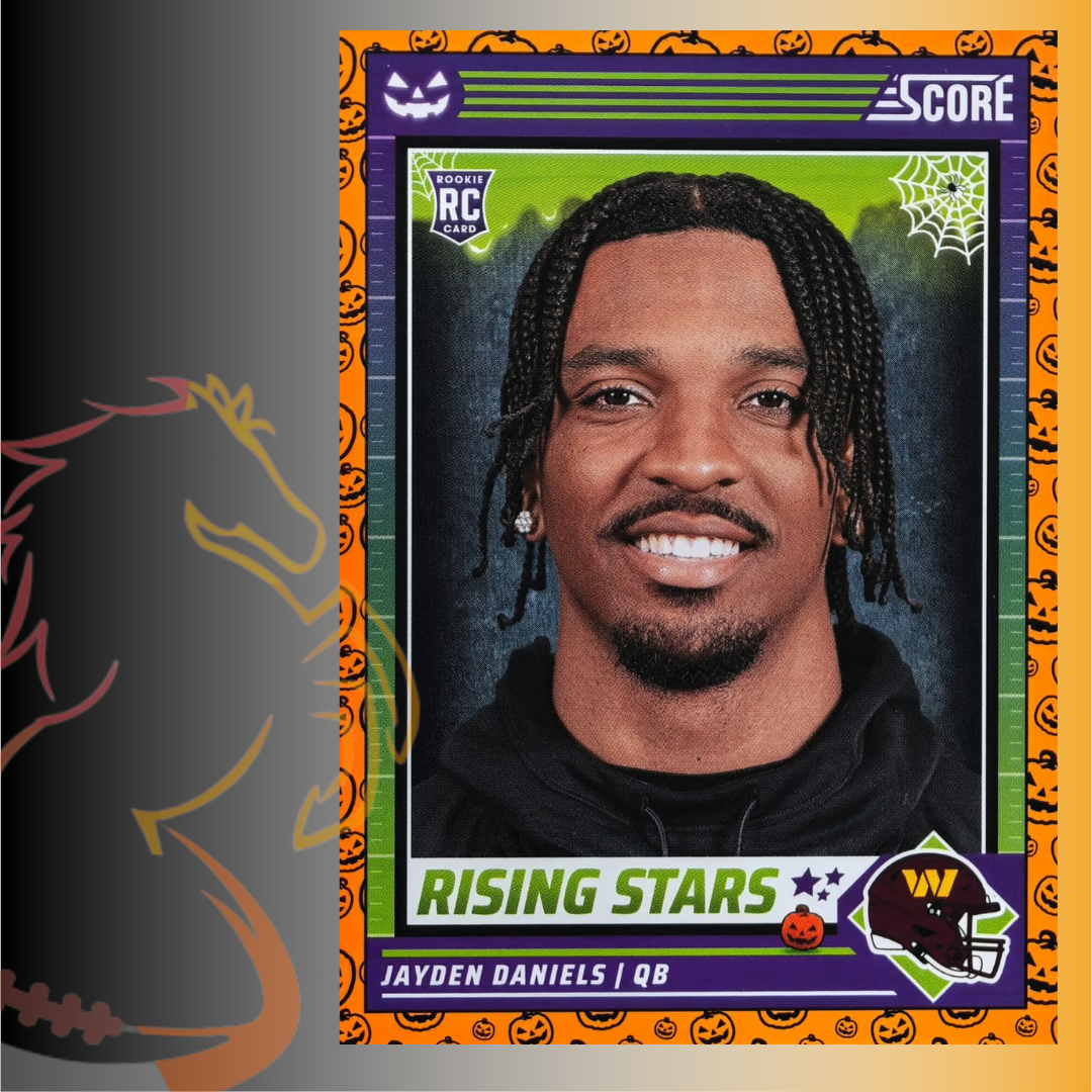 2024 Panini Score-A-Treat Jayden Daniels Rising Stars Orange Pumpkins
