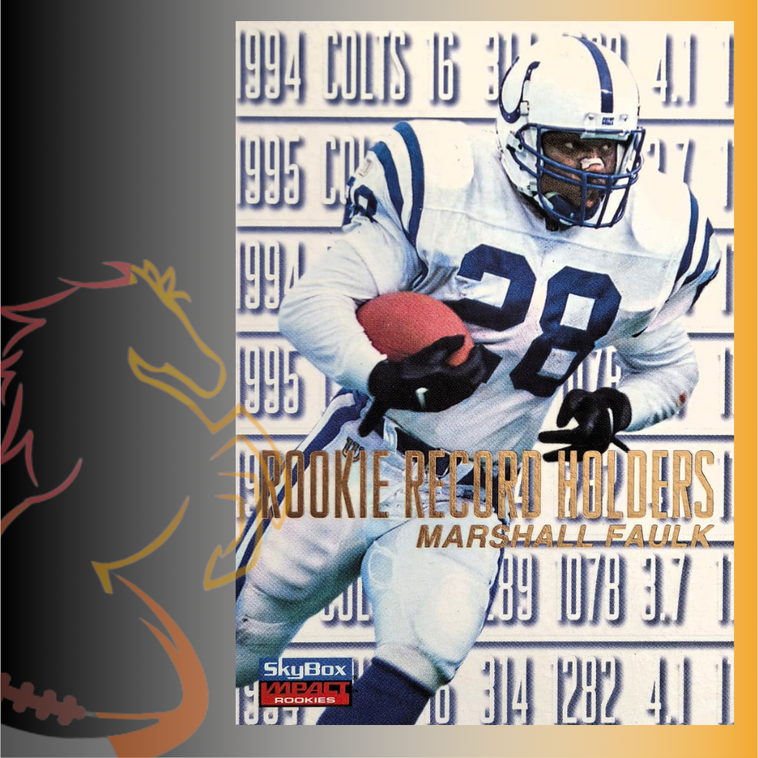 1996 SkyBox Impact Marshall Faulk Rookie Record Holders