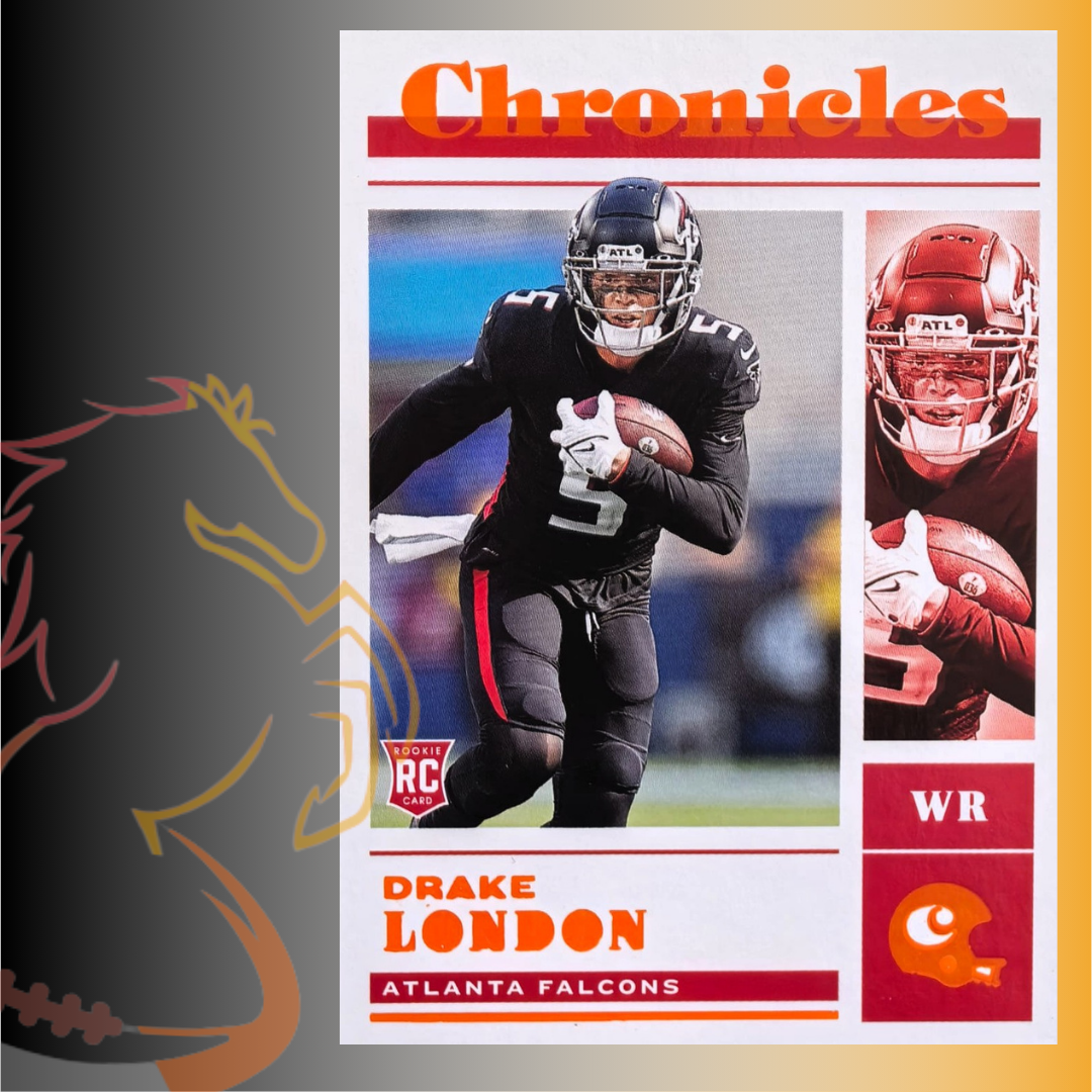 2022 Panini Chronicles Drake London Orange Parallel Rookie Card