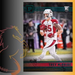 2022 Panini Chronicles Panini Football Trey McBride Teal Parallel Rookie Card