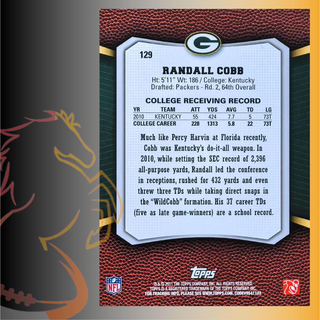 2011 Topps Rising Rookies Randall Cobb / 99 - Imagen 2