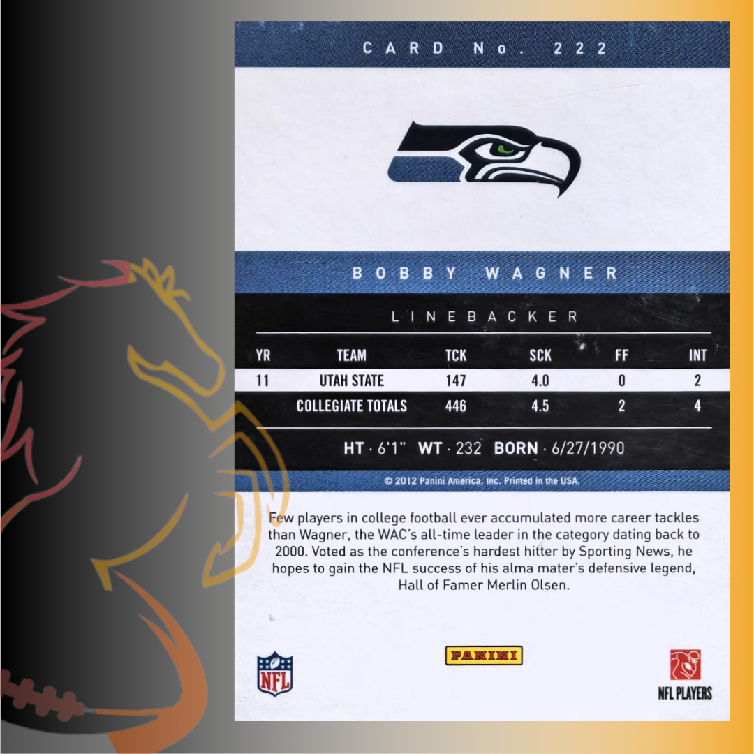 2012 Panini Prestige Bobby Wagner Rookie Card - Imagen 2