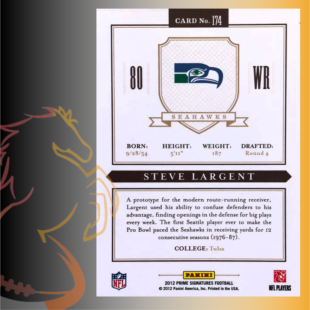 2012 Panini Prime Signatures Steve Largent / 499 - Imagen 2