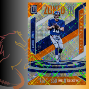 2016 Panini Unparalleled Eli Manning Zoned In Orange / 99