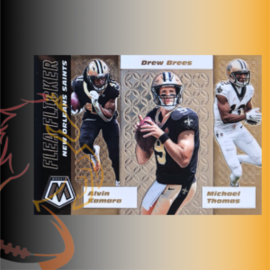 2020 Panini Mosaic Alvin Kamara / Drew Brees / Michael Thomas Flea Flicker