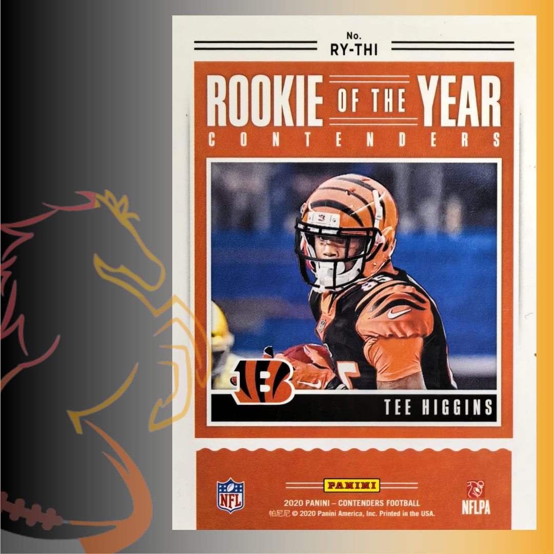 2020 Panini Contenders Tee Higgins Rookie of the Year - Imagen 2