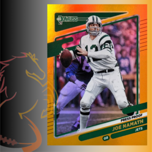 2021 Panini Donruss Joe Namath Gold Press Proof