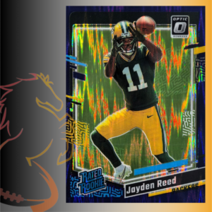 2023 Panini Donruss Optic Jayden Reed Purple Shock Prizm Rated Rookie