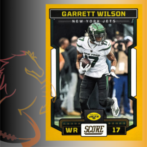 2023 Panini Score Garrett Wilson Yellow Parallel