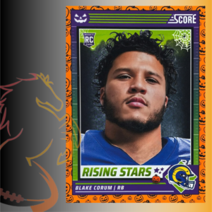2024 Panini Score-A-Treat Blake Corum Rising Stars Orange Pumpkins