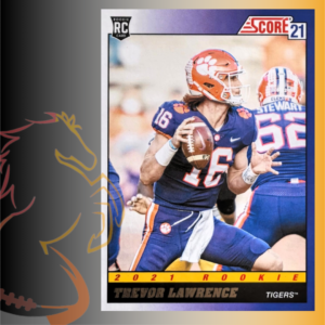2021 Panini Score Trevor Lawrence Throwback Rookie Card
